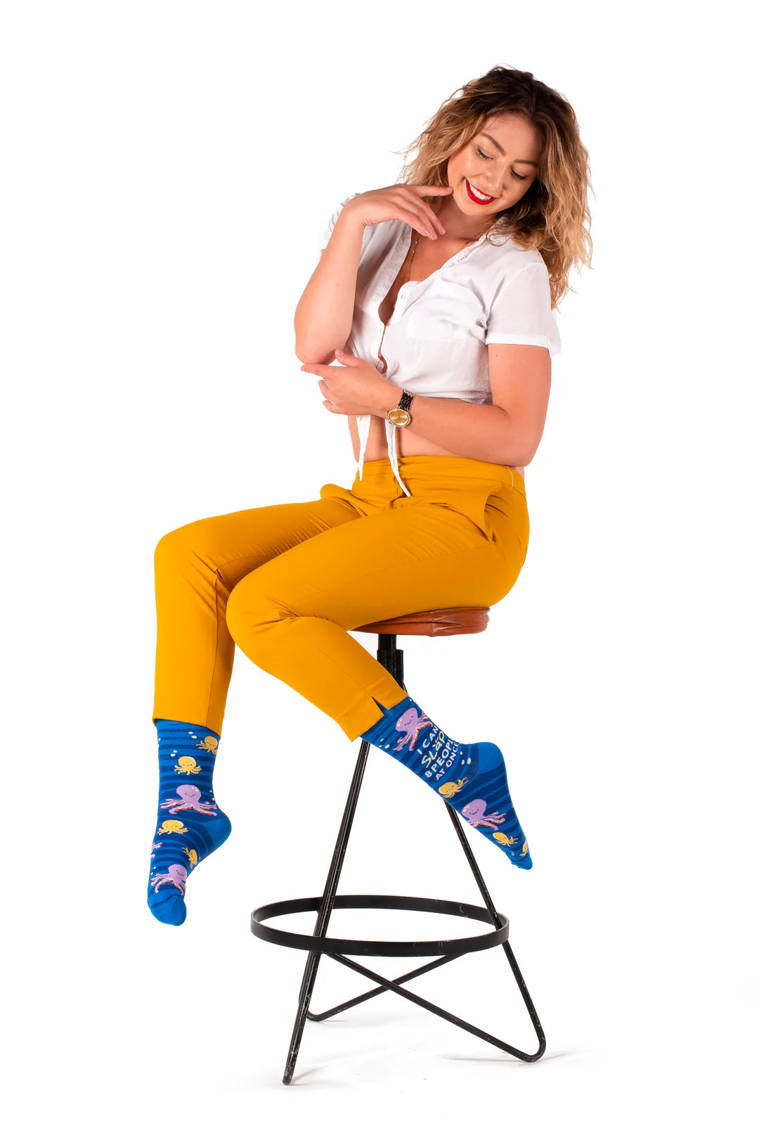 Chaussettes en coton « Obscene Octopus » par Uptown Sox 