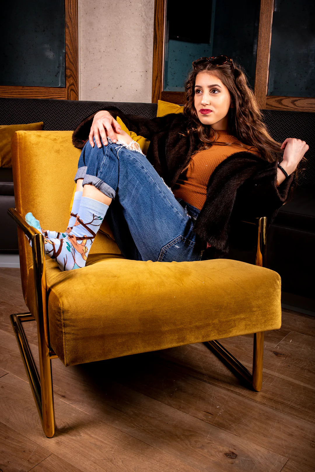 Chaussettes en coton « Slothin' Around » par Uptown Sox 