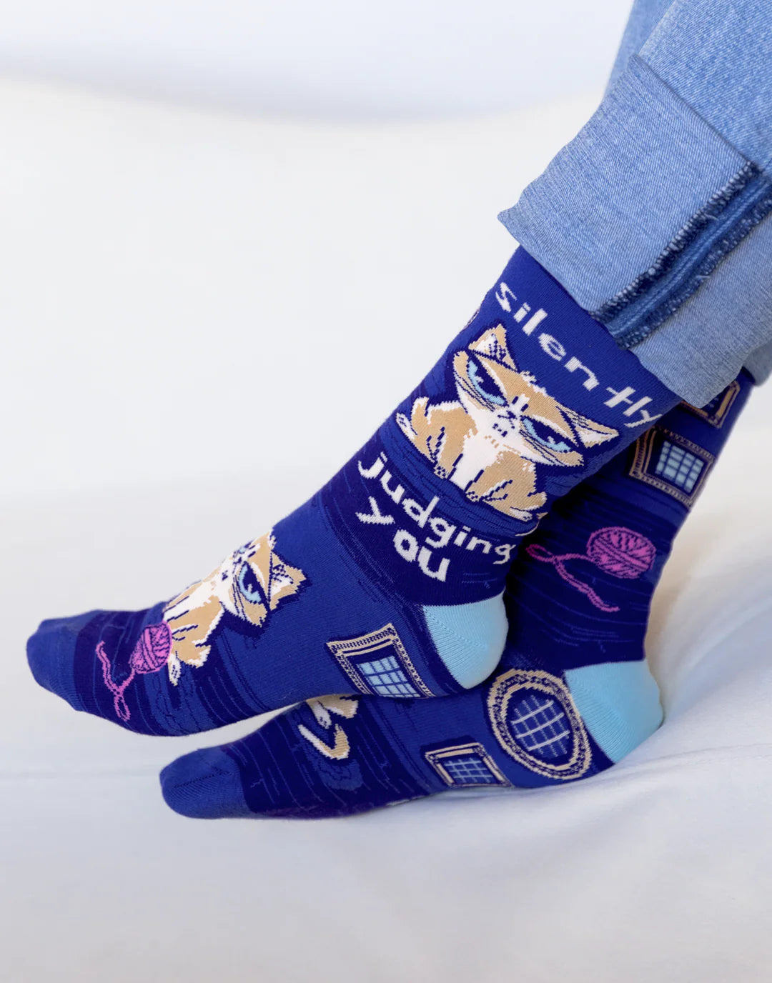 Chaussettes en coton « Judging You » par Uptown Sox - Medium 