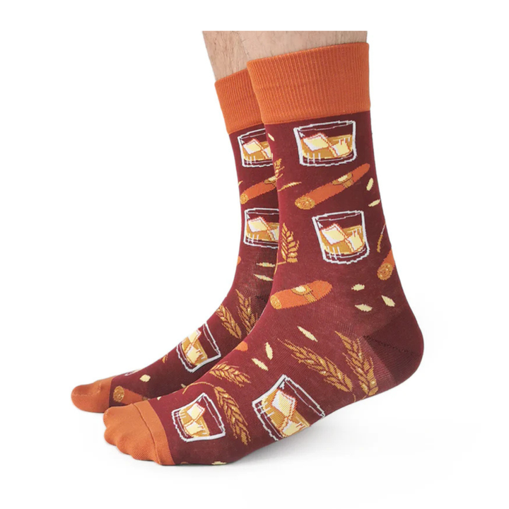 Chaussettes en coton « Whiskey Business » par Uptown Sox - Taille L