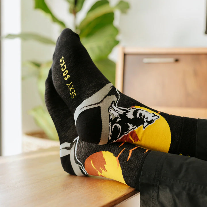 "Wolfie" Bamboo Crew Socks By Sexy Socks