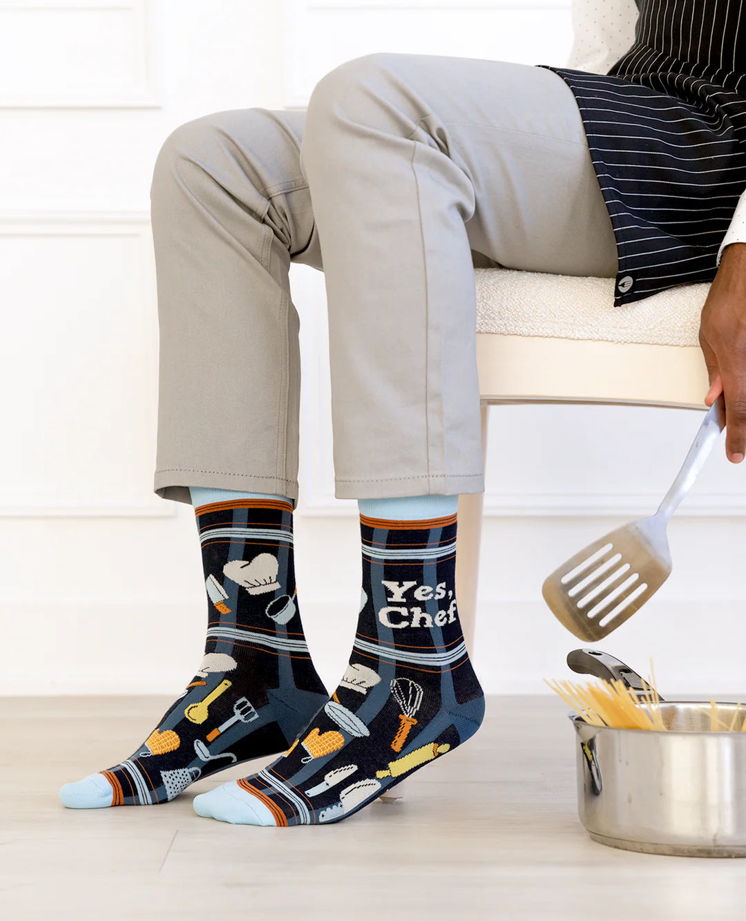 Chaussettes en coton « Grill Master » améliorées par Uptown Sox - Grande 