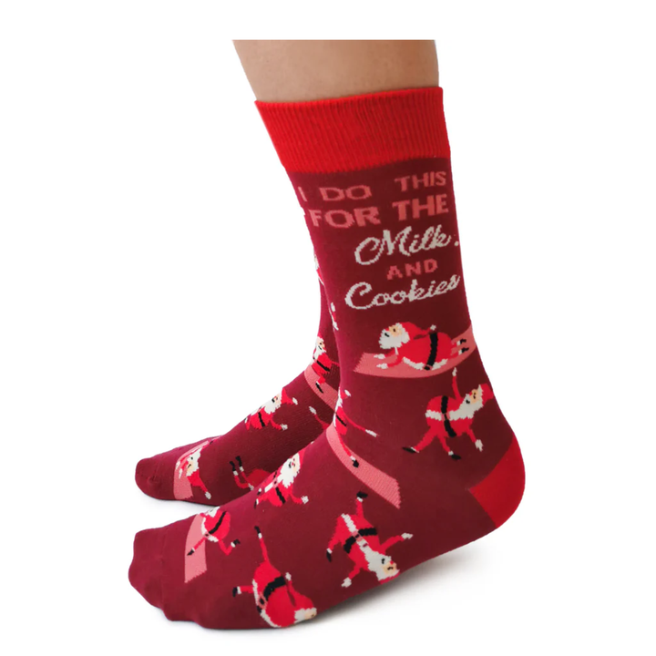 Chaussettes en coton « Yoga Santa » par Uptown Sox - Medium 