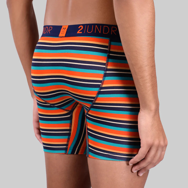 "Beach Stripe" Day Shift 6" Boxer Brief by 2UNDR