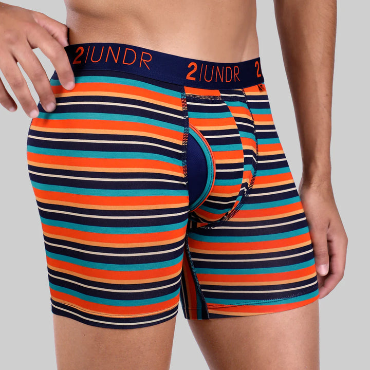 "Beach Stripe" Day Shift 6" Boxer Brief by 2UNDR