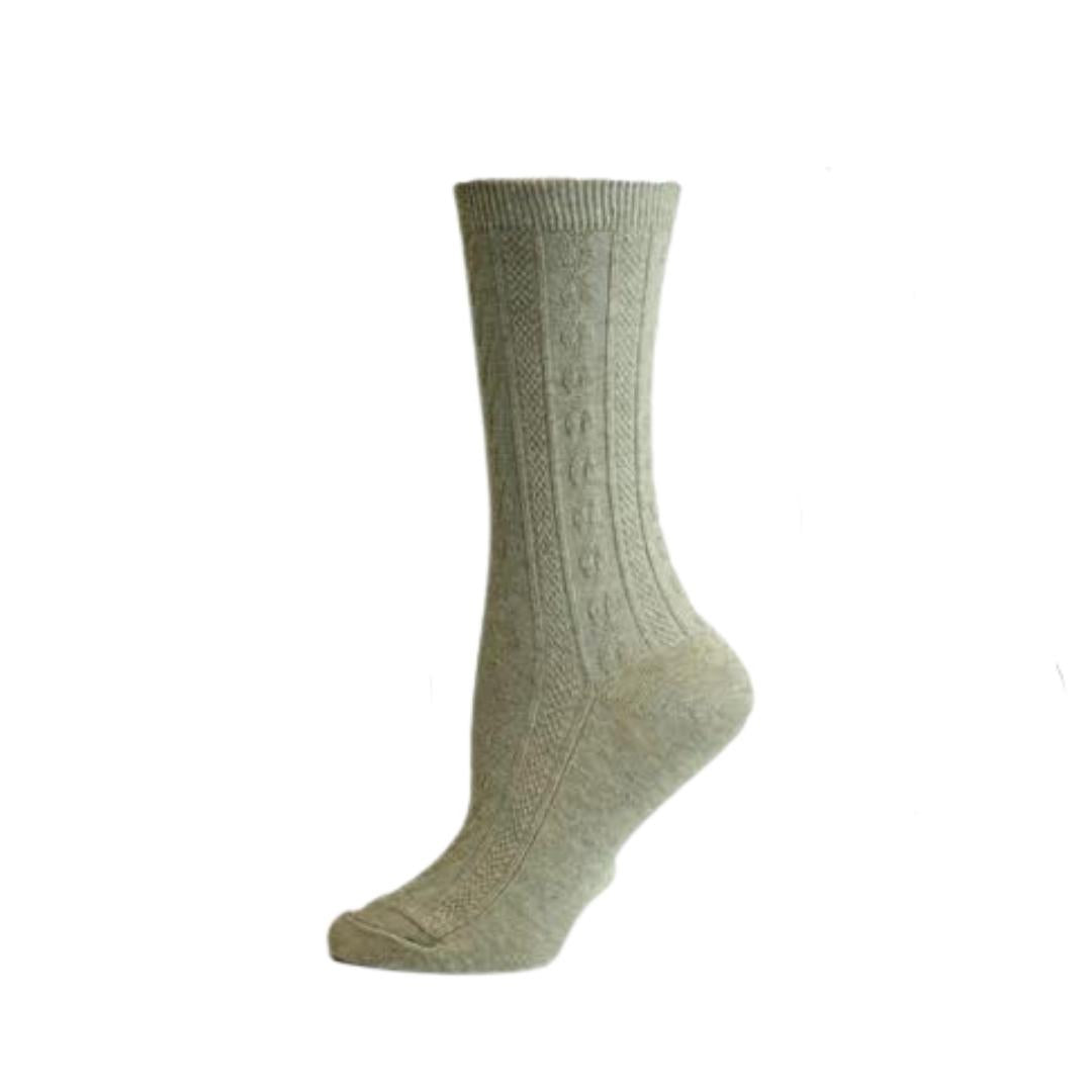 Vagden Women's "Cable Cress" Cotton dress sock