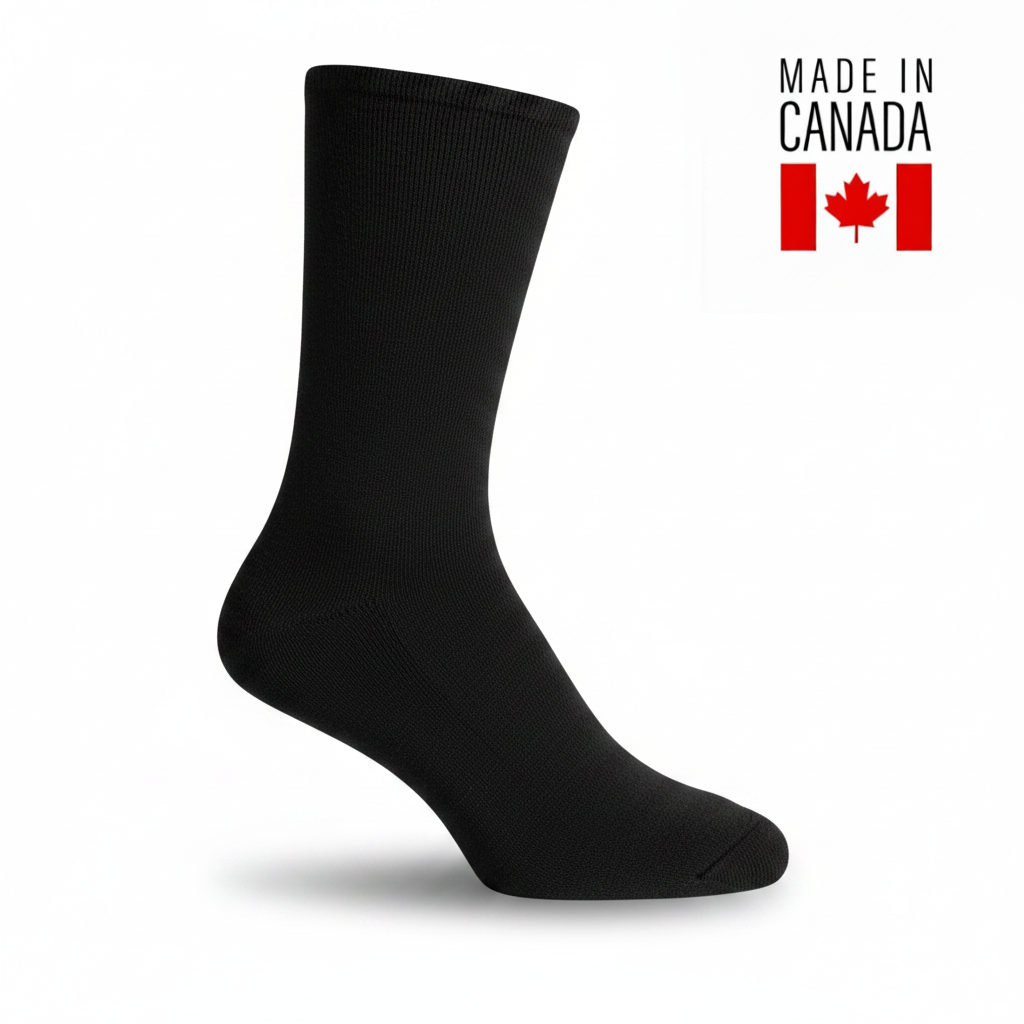 Black Sock - Made in Canada badge