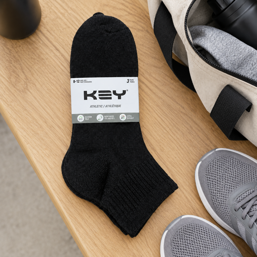 Black sock pack in a lifestyle setting