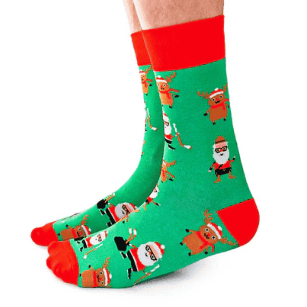 Chaussettes en coton « Noël canadien » par Uptown Sox - Grande