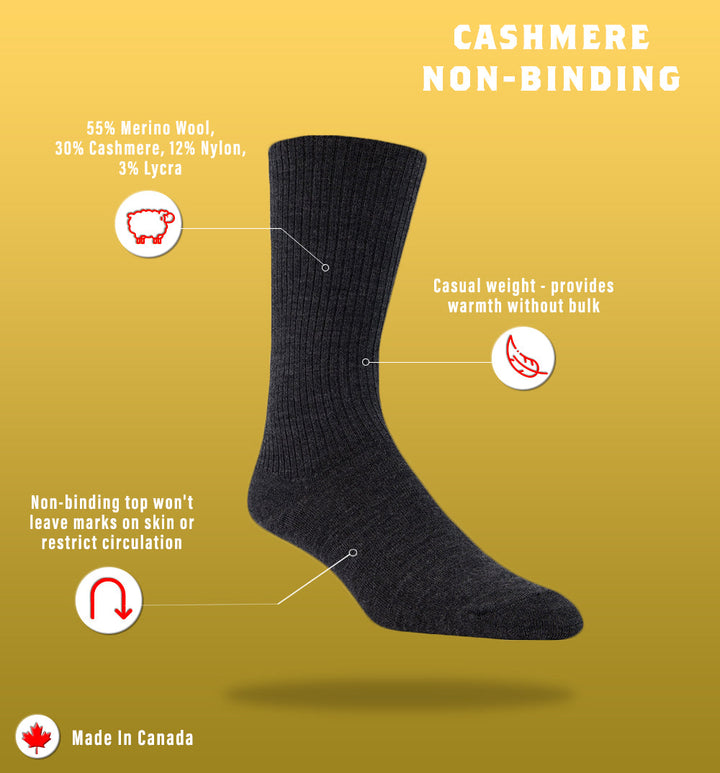 features of cashmere non-biding socks