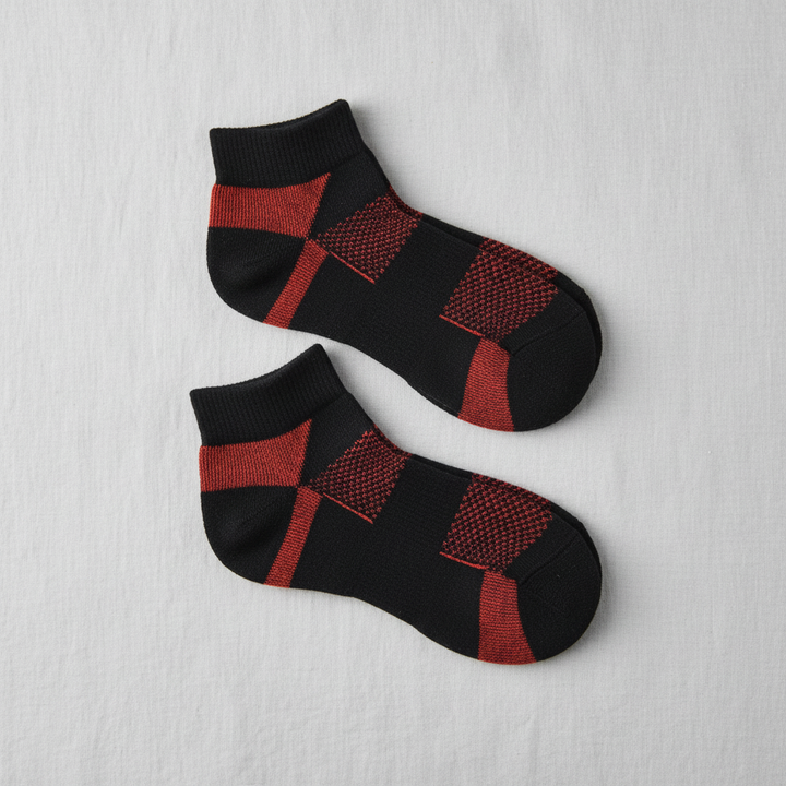 Clean flat lay of ankle socks