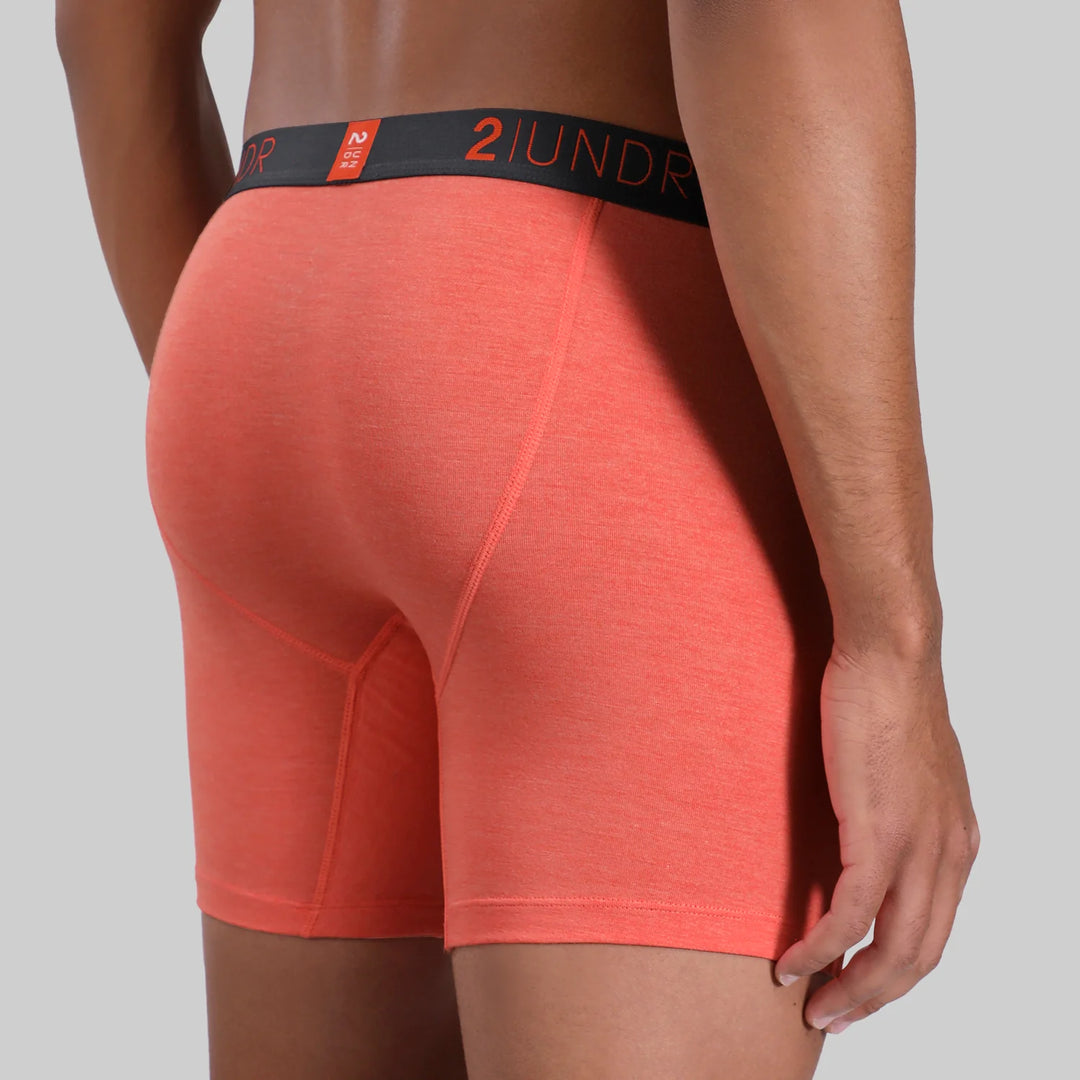 "Coral" Swing Shift 6" Boxer Brief by 2UNDR