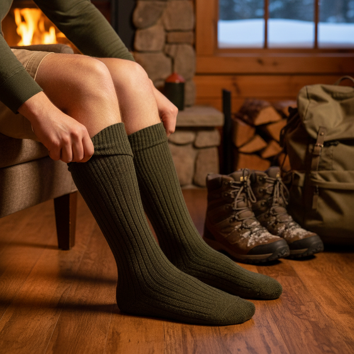Cozy cabin preparation - plain socks