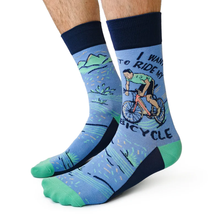 Chaussettes en coton « Cycling Spokesman » par Uptown Sox - Taille L 