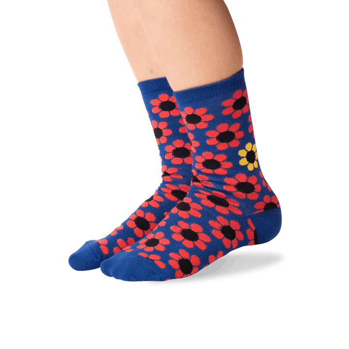 Kid's "Daisy" Crew Socks by Hot Sox