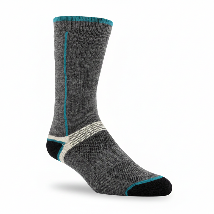 Grey Teal Sock - Colour Corrected