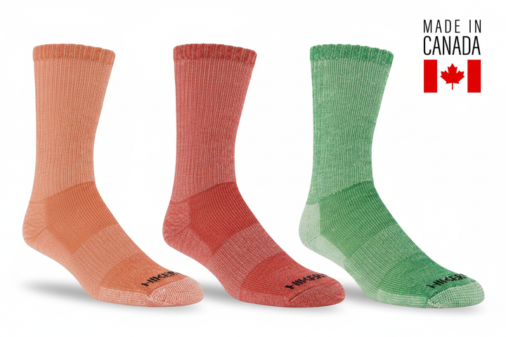 3 PAIRES - Chaussettes de randonnée en laine mérinos « Hiker GX » de JB Field (LÉGÈREMENT IMPARFAITES) - COLORÉES