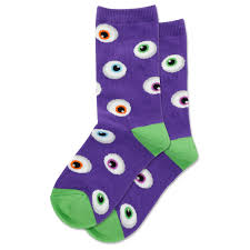 Chaussettes mi-mollet « Eyeballs » pour enfants par Hot Sox