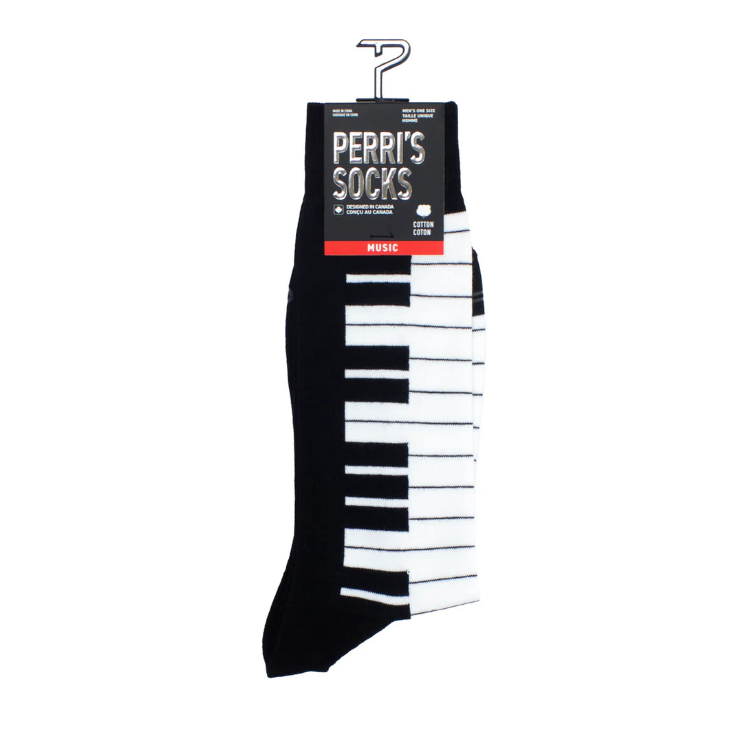 Chaussettes mi-mollet en coton « KEYBOARD » de Perri - Taille L 