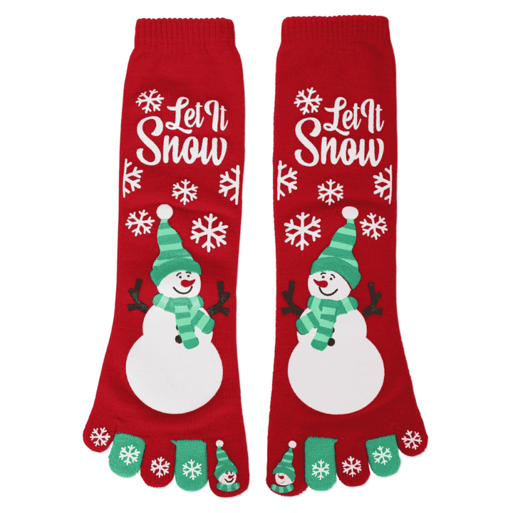 "Let it Snow Toe Sock" Non Skid Socks by Me Moí - One Size