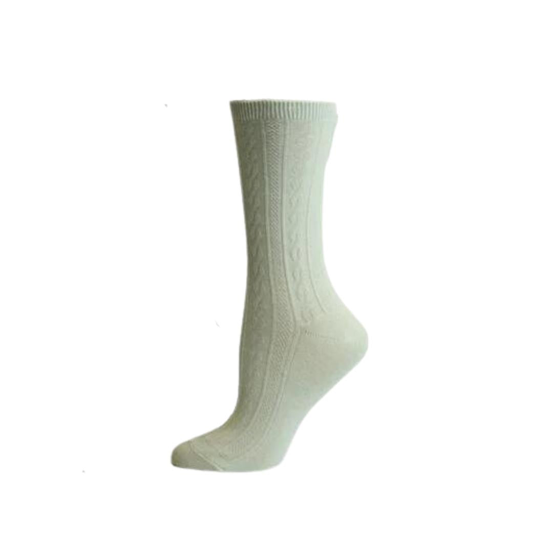 Vagden Women's "Cable Cress" Cotton dress sock
