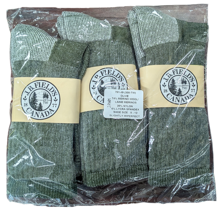 3 PAIRES - Chaussettes de randonnée en laine mérinos « Hiker GX » de JB Field (LÉGÈREMENT IMPARFAITES) - NEUTRE