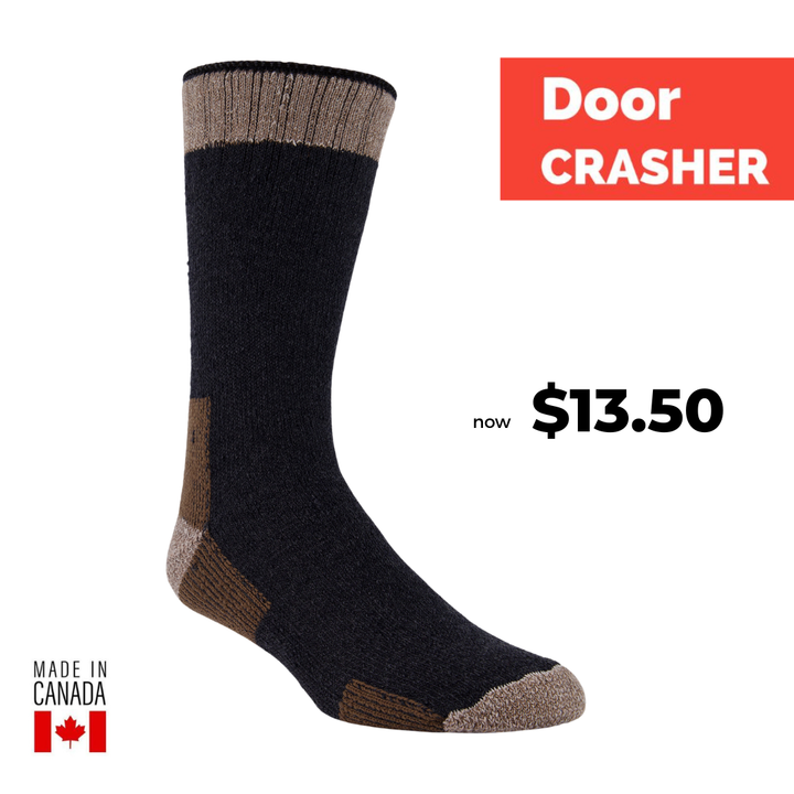 J.B. Field's "Thermal Backpacker" Acrylic & Merino Boot Sock (DOORCRASHER)