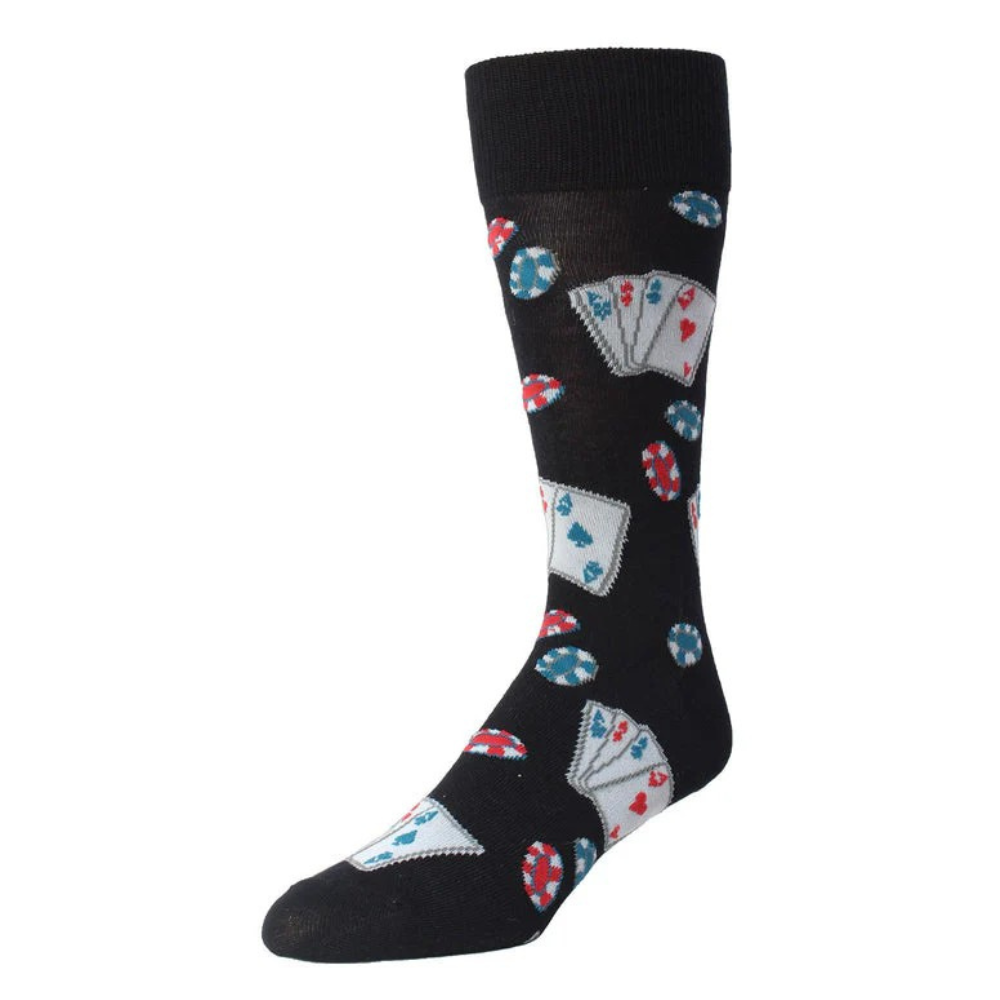 "Poker" Crew Bamboo Socks by Me Moí