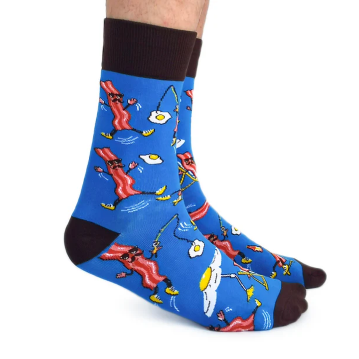 Chaussettes en coton « Sir Bacon » par Uptown Sox - Grande