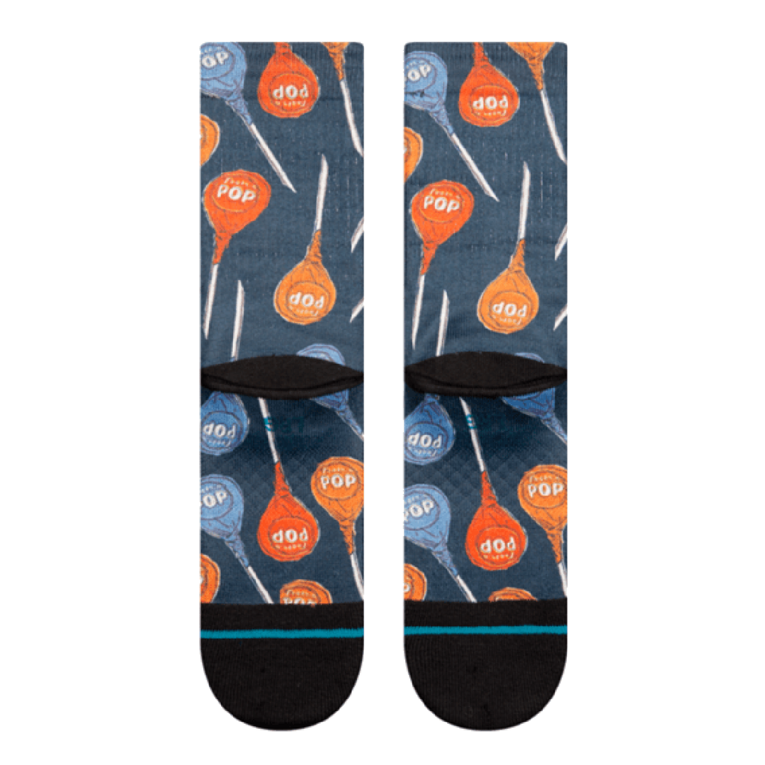 Stance "x Tootsie Roll "Tootsie Pop" Polyester Blend Crew Socks