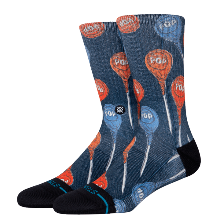 Stance "x Tootsie Roll "Tootsie Pop" Polyester Blend Crew Socks