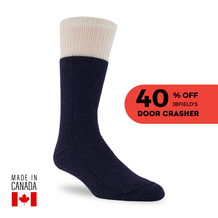 Chaussettes de bottes en laine thermique épaisse à coussinets complets de JB Field - Grande taille (DÉGAGEMENT)