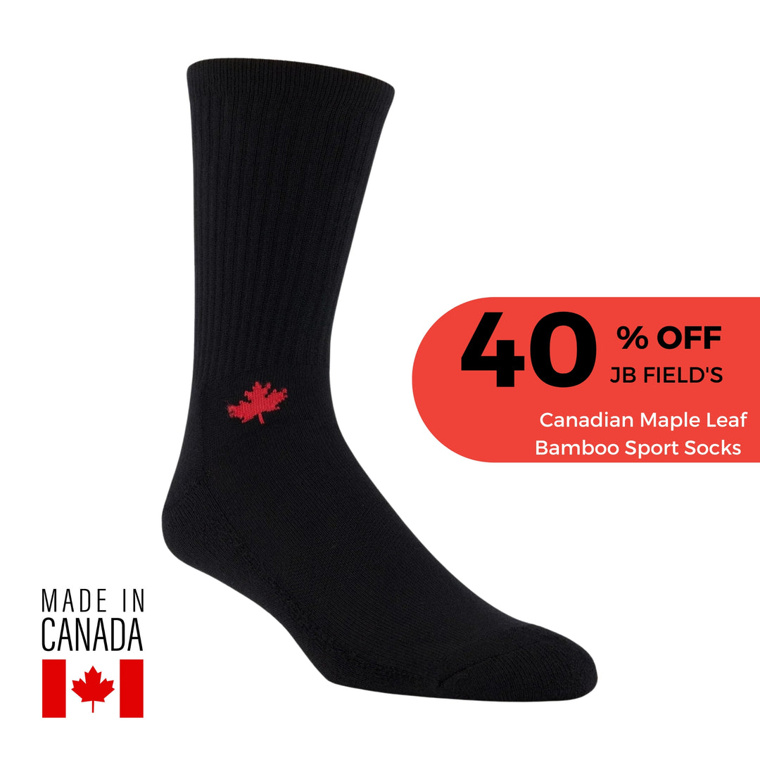 J.B. Field's Canadian Maple Leaf Bamboo Crew Socks