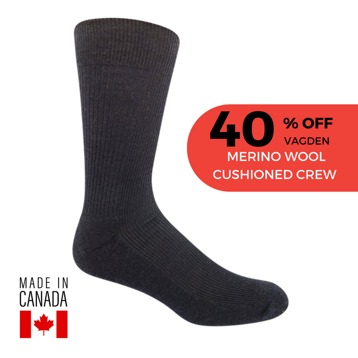 Vagden "No Ordinary Sock" Merino Wool Cushion Crew Dress Sock