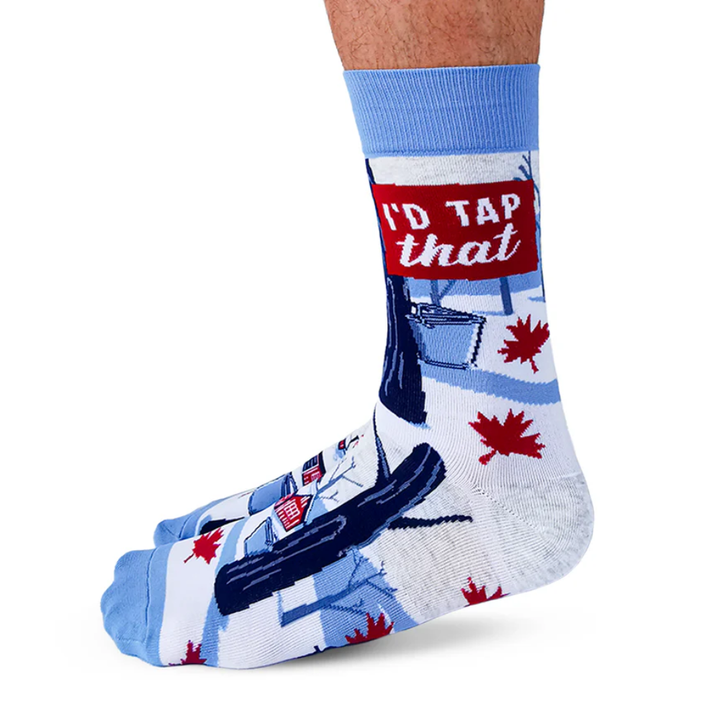"Canadian Maple" Cotton Canadian Socks by Uptown Sox - Large