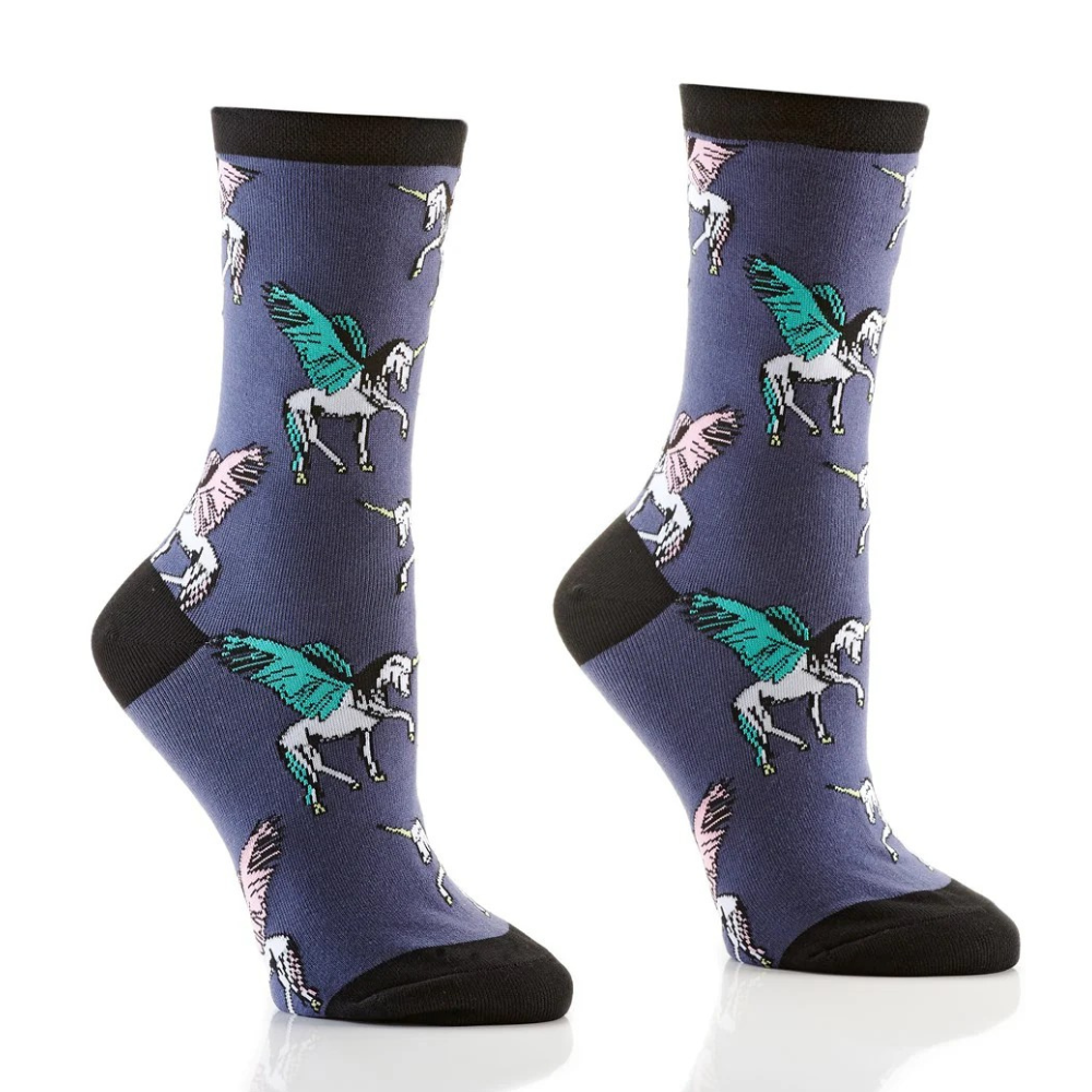 "Unicorns Only" Crew Socks by YO Sox - Medium