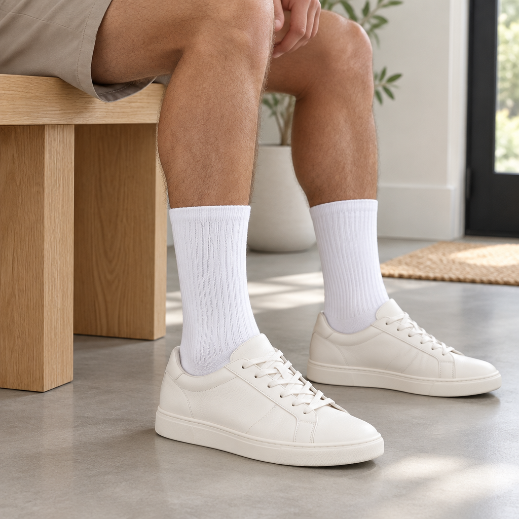 "90% Cotton Crew" Athletic Socks (3 Pairs) by KEY