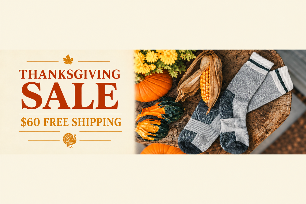 Wide Thanksgiving banner with $60 free shipping