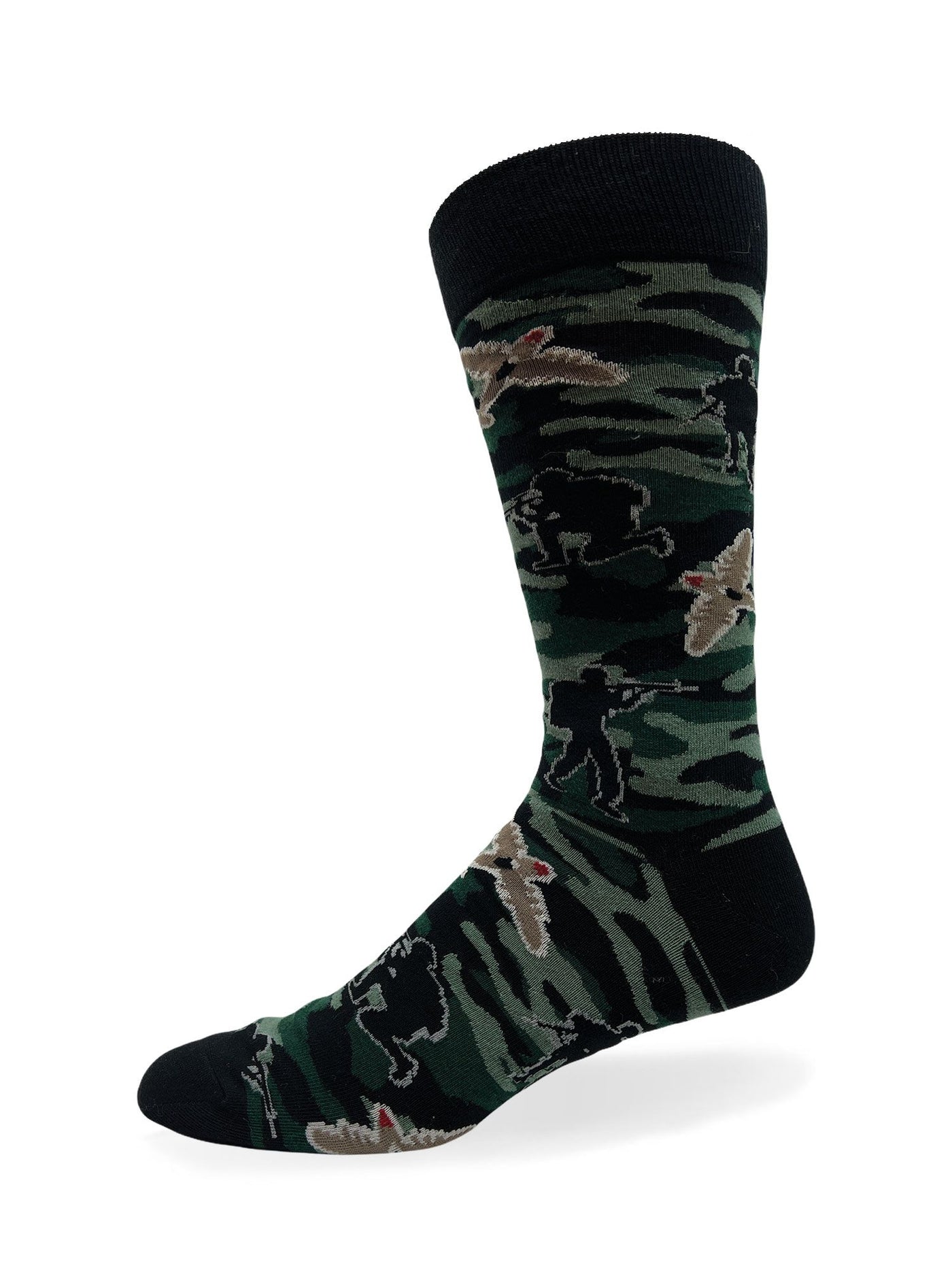 "Solider Army " Pattern Cotton Dress Sock by Crazy Toes -Large