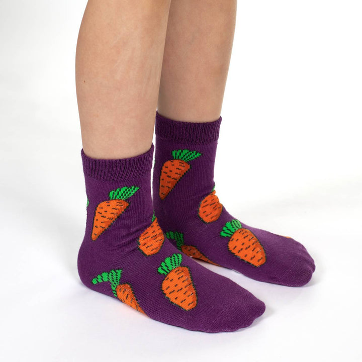 Kids "Bananas, Carrots and Watermelon" Socks by Good Luck Sock