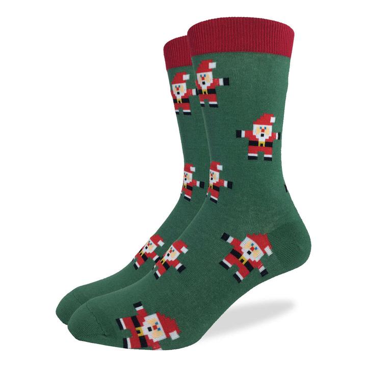 "Santa Clause" Cotton Crew Socks by Good Luck Sock - SALE