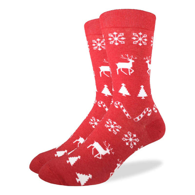 "Christmas Holiday" Cotton Crew Socks by Good Luck Sock
