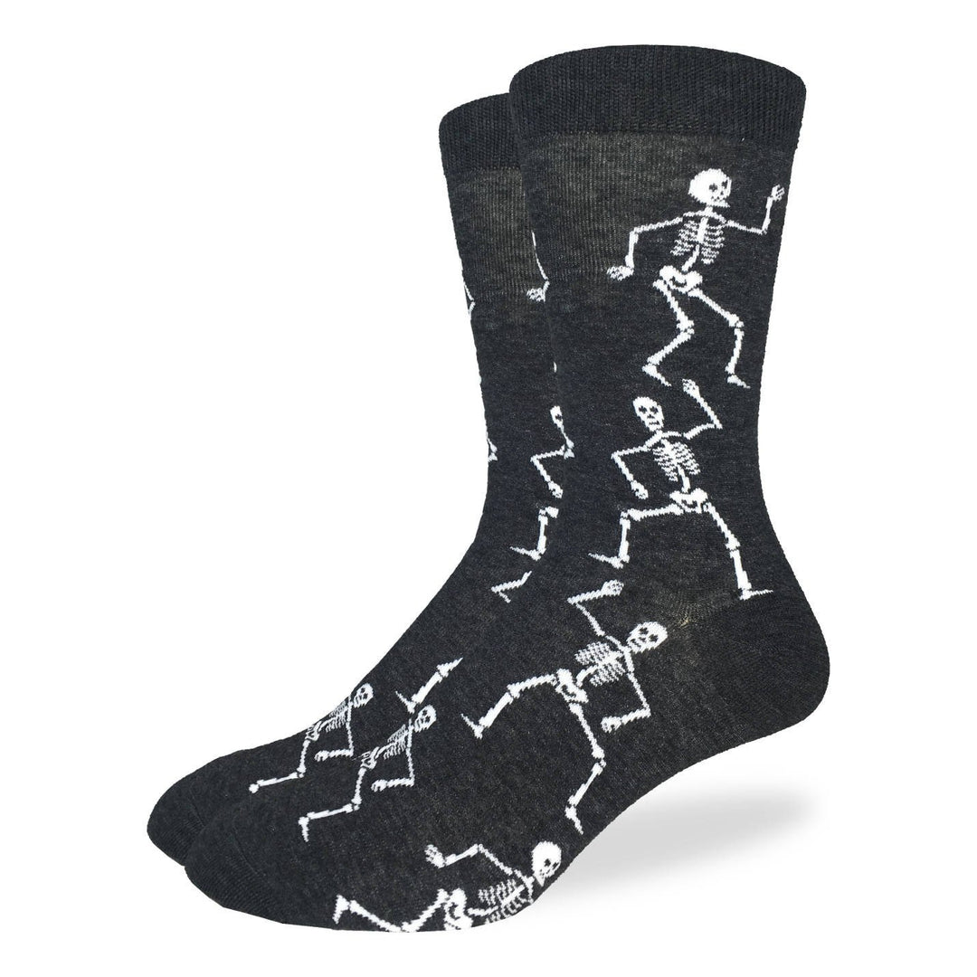 "Skeletons" Cotton Crew Socks by Good Luck Sock