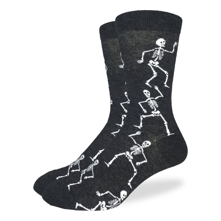 "Skeletons" Cotton Crew Socks by Good Luck Sock