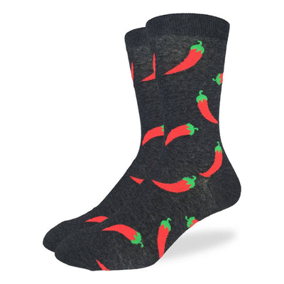 "Hot Peppers" Crew Socks by Good Luck Sock