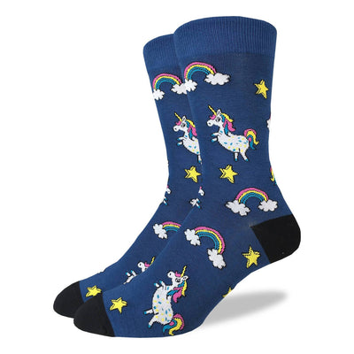 "Unicorns" Cotton Crew Socks by Good Luck Sock