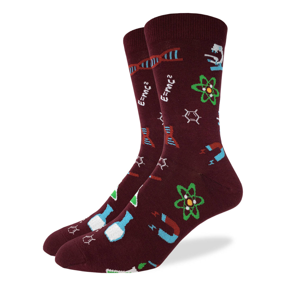 "Science Lab" Cotton Crew Socks by Good Luck Sock - SALE