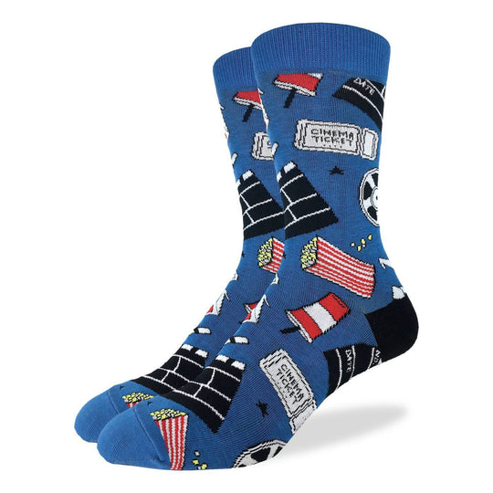"Hollywood Movies" Cotton Crew Socks by Good Luck Sock