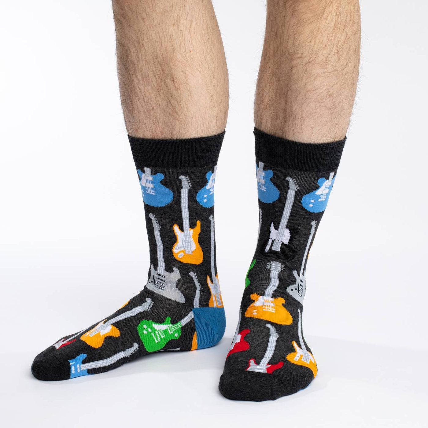 Electric Guitars Cotton Crew Socks by Good Luck Sock