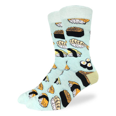 "Sushi" Cotton Crew Socks by Good Luck Sock